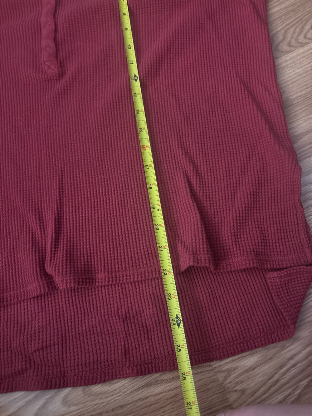 Aerie Offline Waffle Henley Long Sleeve Top Size Medium - Picture 6 of 8